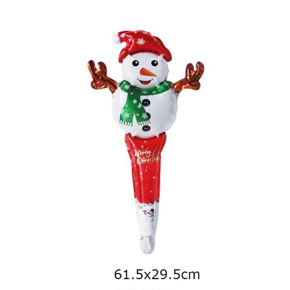 Gingerbread Man Christmas Stick Air Balloons Merry Christmas New Year Balloon  Scene Layout