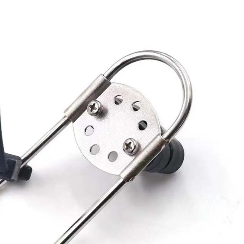 A Marine Stainless Steel Horseshoe Lifebuoy Bracket Life Buoys Ring Holder Swimming Ring Holder Adjustable Rail Boat Accessories