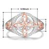 Bicolor Witches Knot Ring with Cubic Zirconia Celtic Knot Ring Protect Your Loved Ones Vintage Jewelry Gift for Women