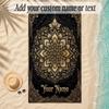 Mandala Theme Soft Beach Towel Personalized Custom Name Text Towel Portable for Beach Pool Travel
