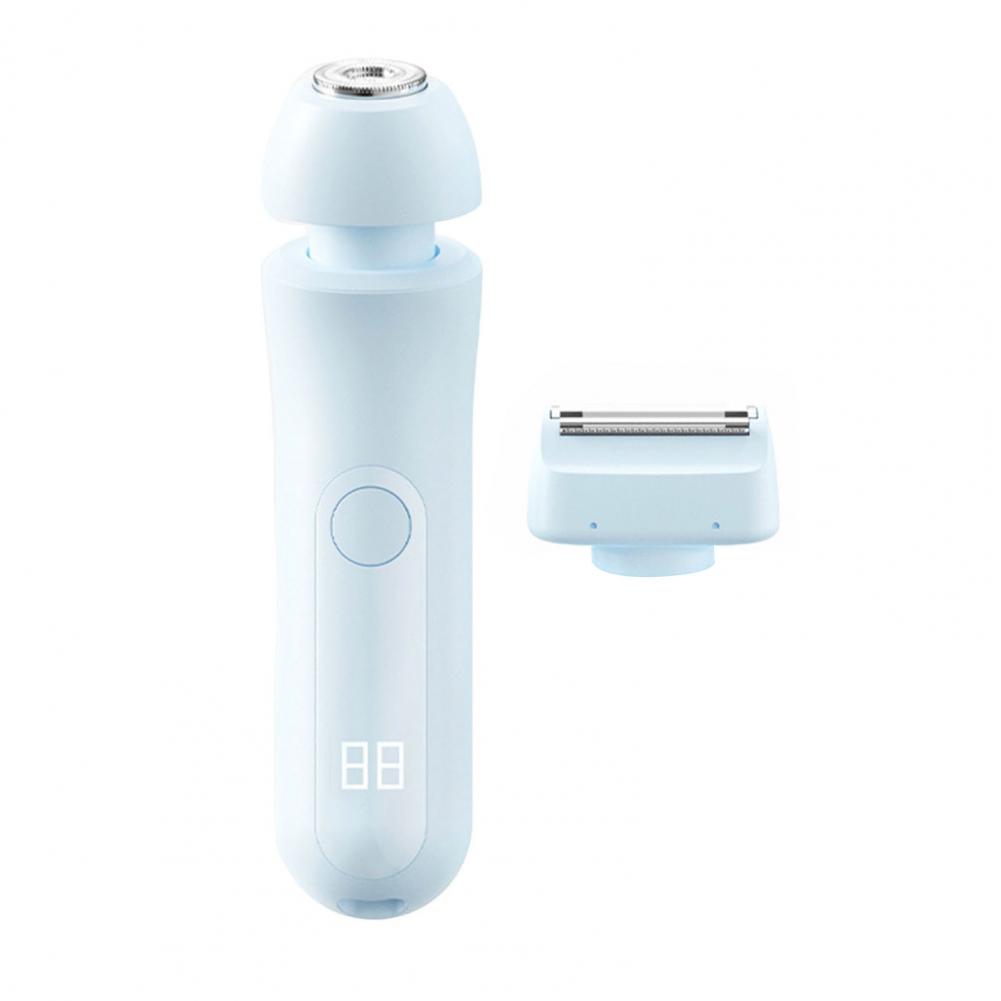 Double Heads Trimmer Women Electric Shaver USB Rechargeable Waterproof Face Body Bikini Area Arm Leg Hair Epilator Razor