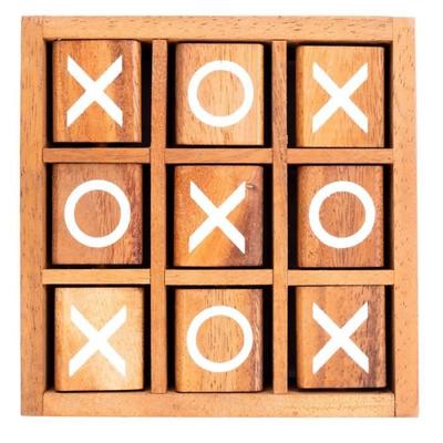Brettspiel - ENGELHART - 350380 - Holz-Tic-Tac-Toe - Ökologisch - 2 Spieler - 14 x 14 cm