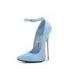 New Super High Pointed Toe Slim Heels Shoes Style Fashionable Light Mouth Large Size Elegant Buckle Fashionable Bright Colors