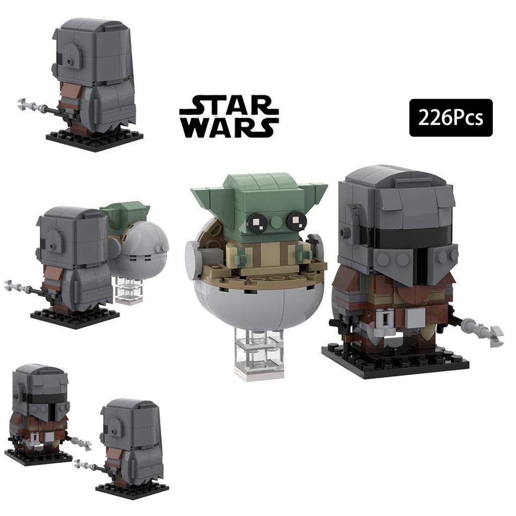 Star Wars 75317 Building Blocks Model Action Figure Collection Set With Mandalorian Baby Yoda