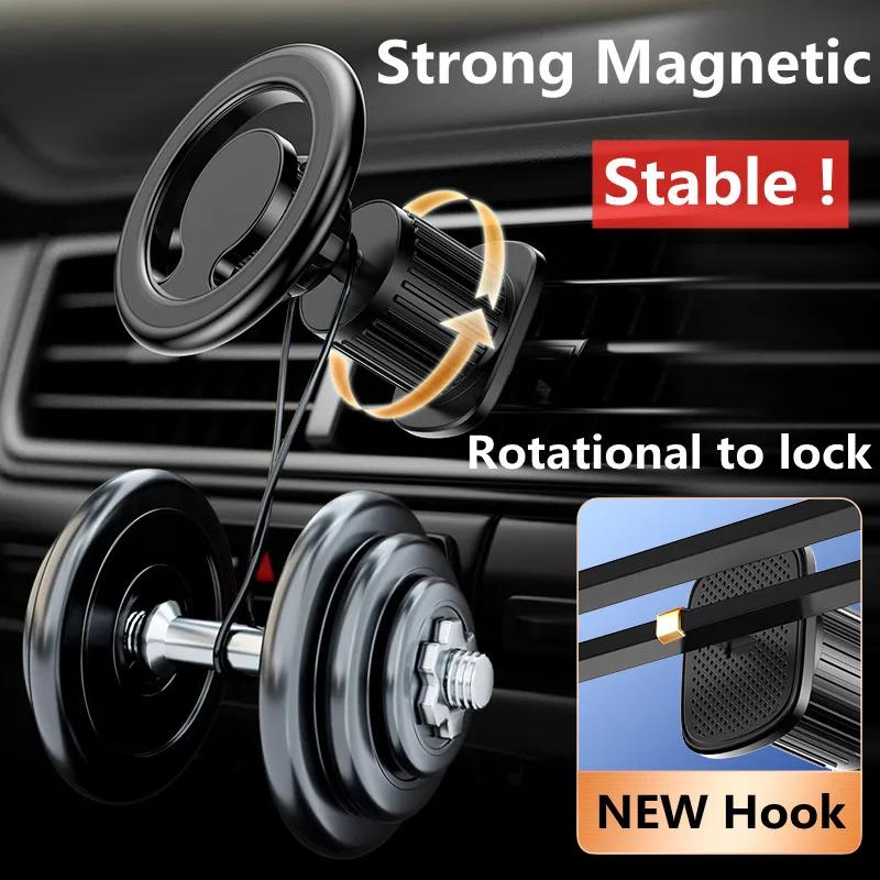 Magnetic Car Phone Holder Stand Macsafe Support In Car for iPhone 12 13 14 Pro Max Mini Magnet Car Air Vent Clip Cellphone Mount