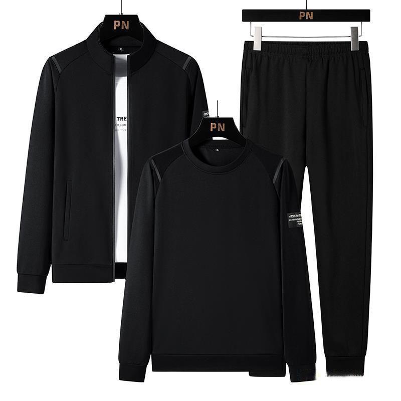 Herren Sport Running Set Mode Lässig Dreiteiliges Set Strickjacke + Pullover + Hose