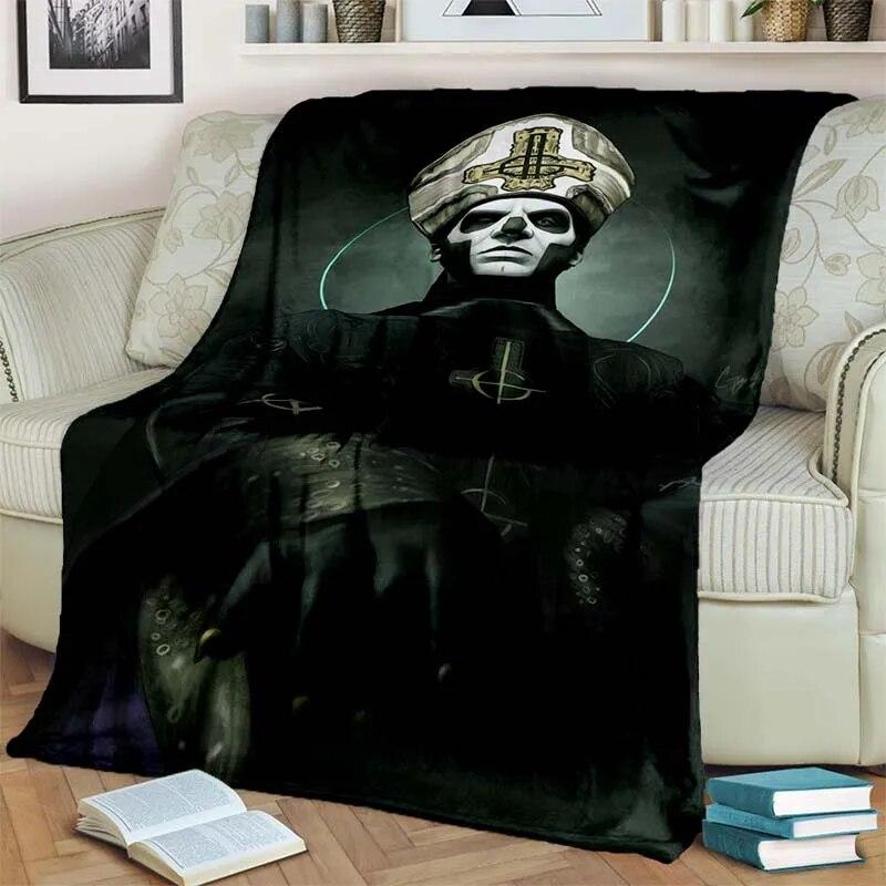 3D Ghost Band Cartoon Flannel Blanket Fashion Warm Lightweight Living Room Bedroom Sofa Bed For Picnic Blanket