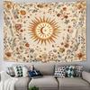 VIKAMA Boho Sunflower Tapestry Vintage Floral Mandala Wall Hanging for Bedroom Living Room Dorm Yoga Meditation Decor
