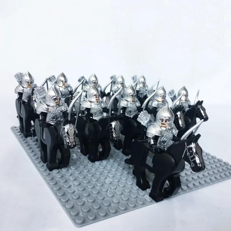Medieval Roman Dynasty Commander Golden Warrior Spartan Solider Hawk Princess King Dragon Knight War Horse Figure Block Kids  Children Toy