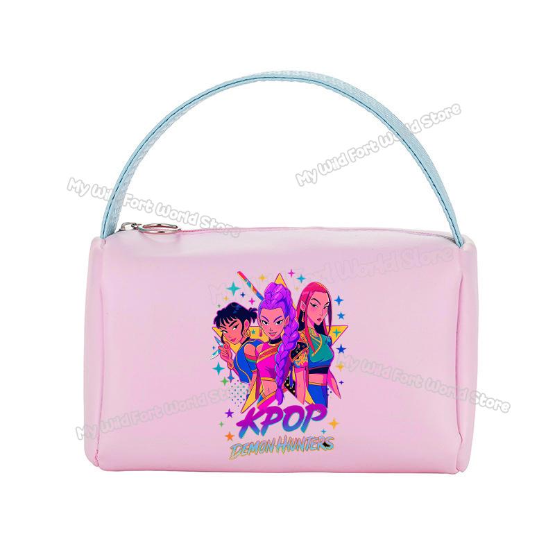 Sac à Maquillage Organisateur Portatif KPop Demon Hunters pour Femmes Sac à Main Cosmétique de Voyage Portable Sacs à Maquillage Trousse de Toilette Imperméable