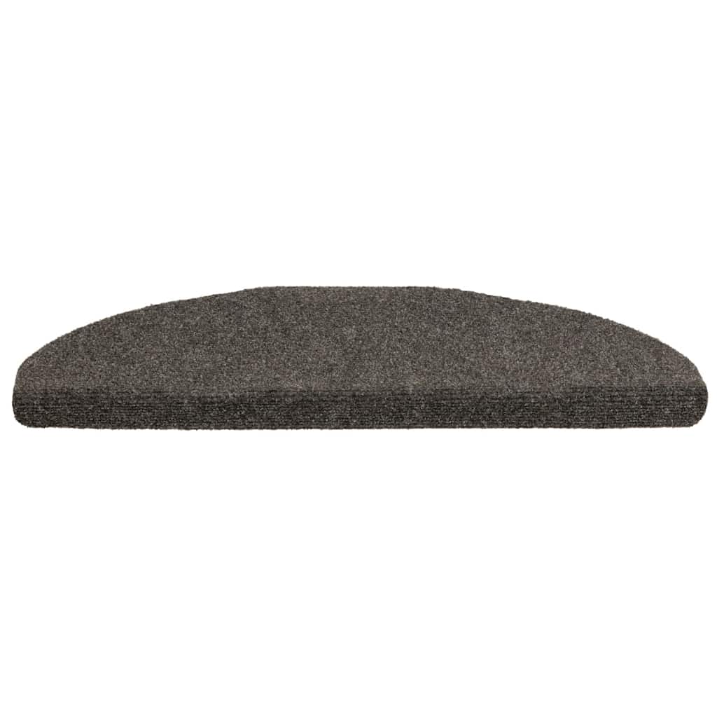 Self Adhesive Stair Treads 5 pcs 65 x 21 x 4 cm Anthracite Grey Semi Round Large