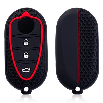 Silikonowe Etui na Kluczyk Samochodowy 3-przyciskowe Dla Alfa Romeo Mito Giulietta Gto 159 Gta 4C Mito Flip Pilot Brelok Skórzany Ochronny Pokrowiec