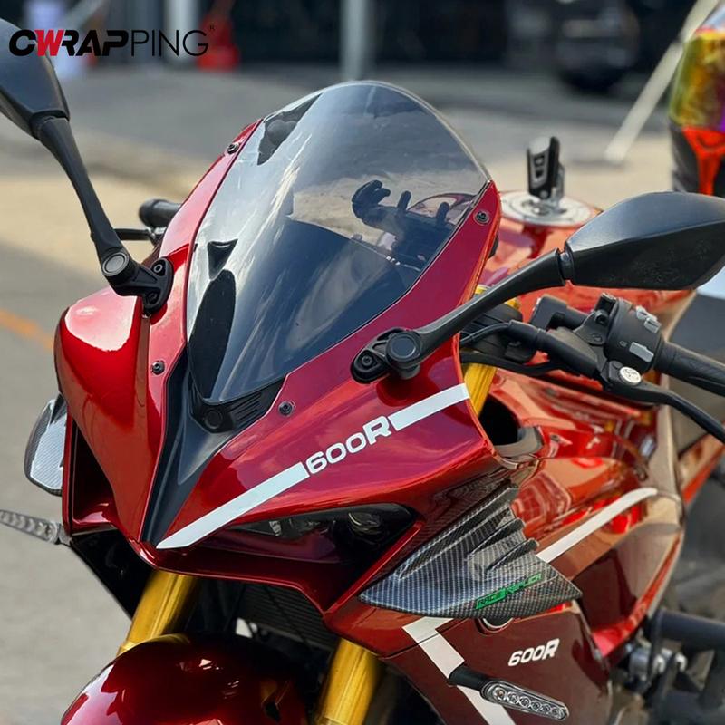 Car Stickers Auroral Red Vinyl Wrap Film Waterproof Glossy Film Scratch Resistant Auto Body Decoration Tunning Car Accessories