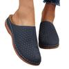 Women's Slip On Sandals Breathable Cutout Design Comfortable Footbed Lightweight Casual Summer Footwear for Daily Wear