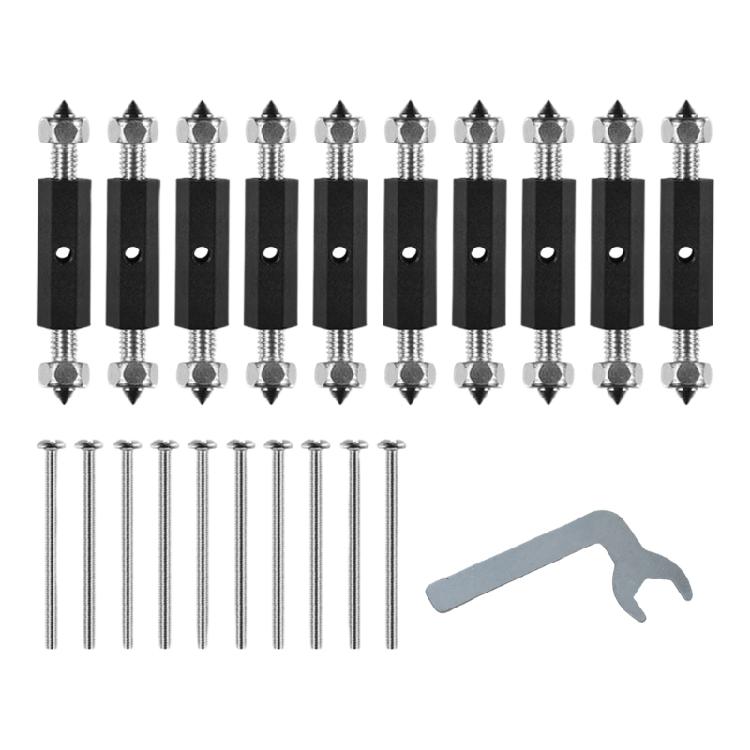 10Pcs Wall Electrical Box Screw Support Rod Adjustable Cassette Screws with Wrench Wall Switches Box Repair Device