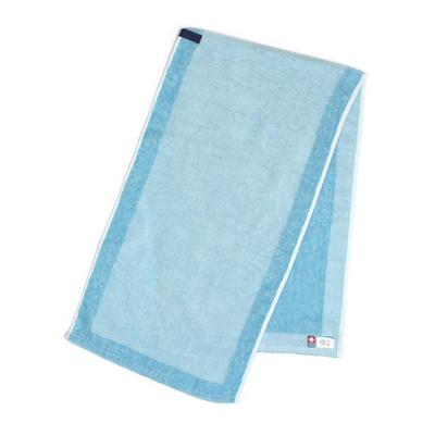 Iori Imabari Rim Organic Cotton Bath Towel Suitable for Sauna and Bath Towel, (Blue), Quick-Drying,