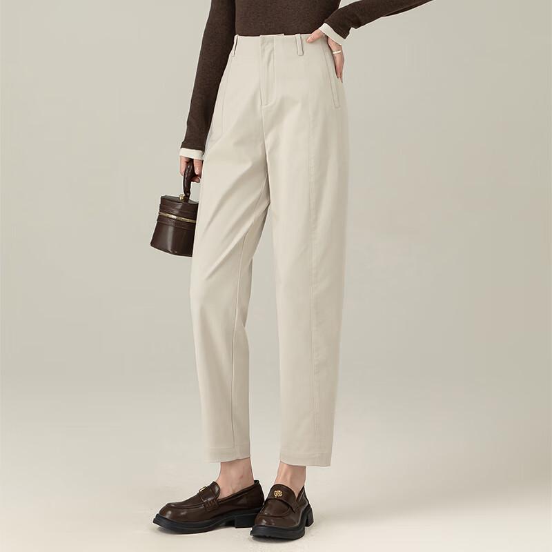 Fanzhen Women's Tencel Cotton Harem Cropped Pants