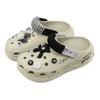 Crocs Crush Clog EVA Cute English Graffiti Splash Ink Simple Sesame Street Gift Box Hole Shoes Unisex Bone White