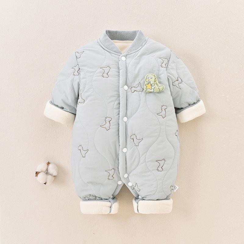 

Winter Baby Romper with Cotton Padding - Newborn Thick Velvet Onesie & Warm Outerwear 73 cm
