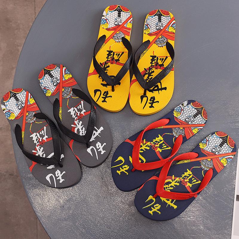 Flip-flops Men's Summer Wear Trend Non-slip Shoes Pinch Slippers Casual Beach Sandals