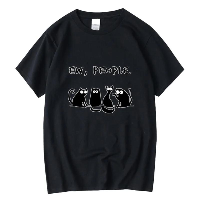 Men's T-shirt High Quality 100% Cotton Funny Cool Cat Printed Summer Casual Loose Cool T Shirt O-Neck Male T-Shirts Women’s