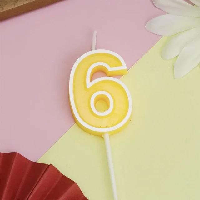 Candy Colored Happy Birthday Digital Candle Children's Party Creative Cartoon Jelly Colored Valentine's Day Activity Candle