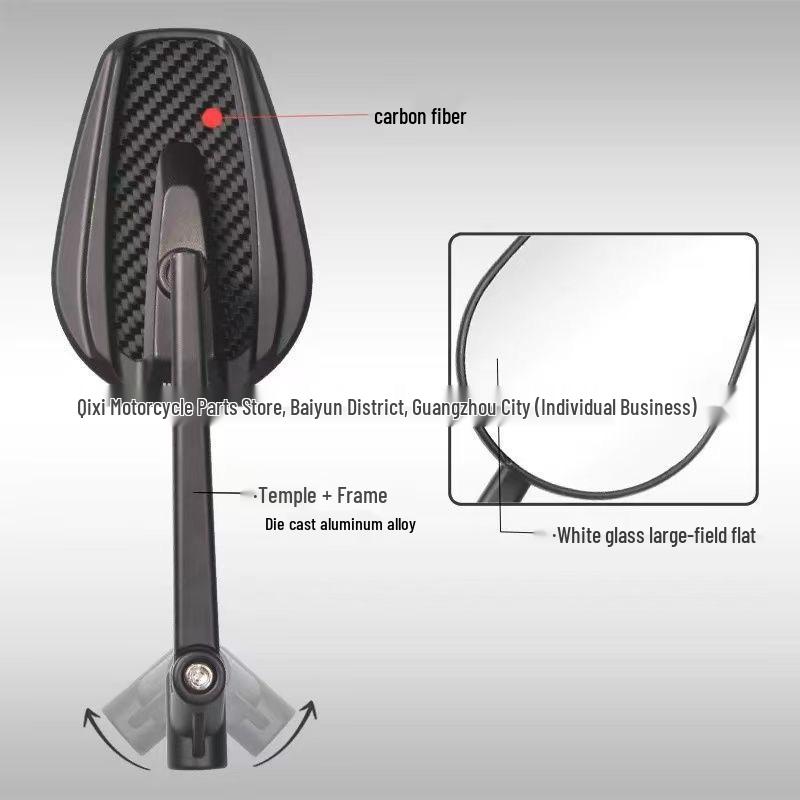 Carbon Fiber Texture Rearview Mirror for Ninebot Electric Scooter