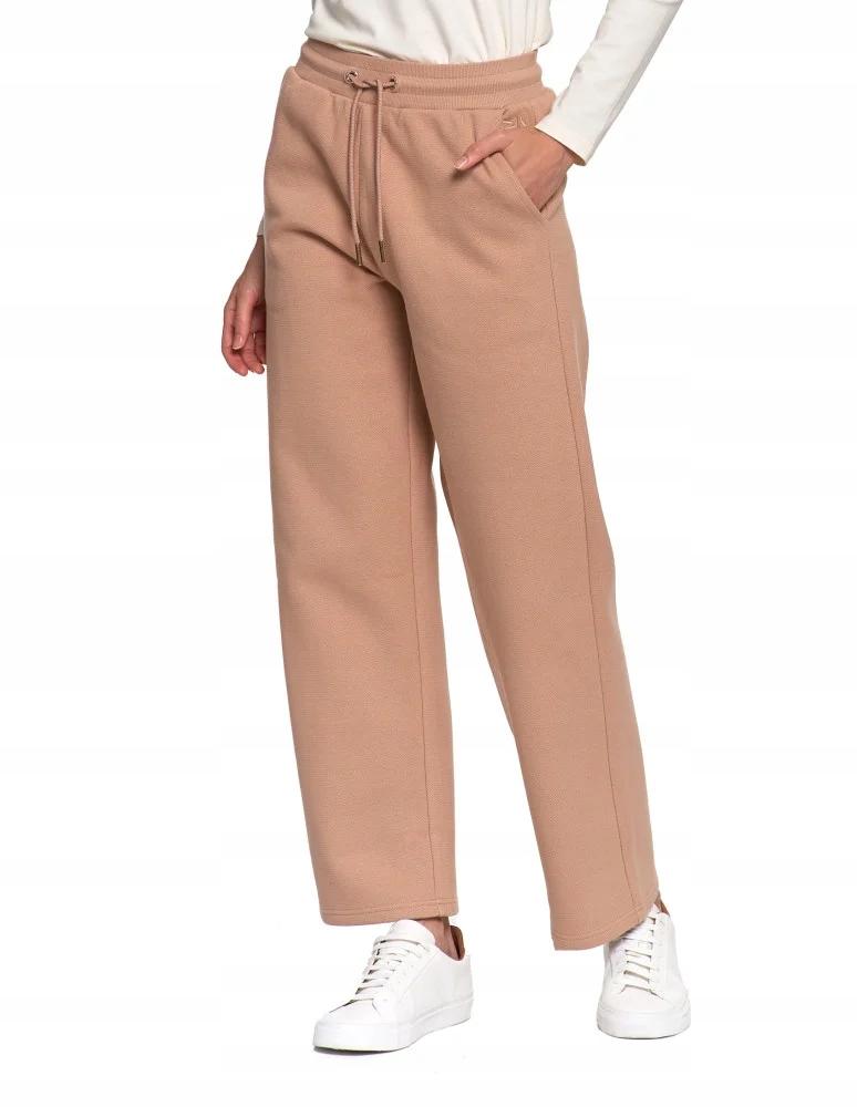 Women's High-Waisted Insulated Sweatpants 100% Cotton MORAJ M BEIGE