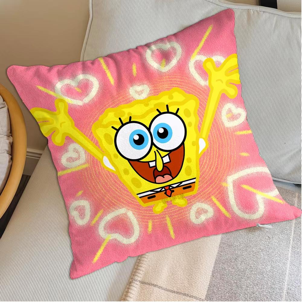 Decorative Pillowcases Kawaii SSpongebobs Christmas Pillow Covers Sleeping Pillows Cover Home and Decoration Living Room
