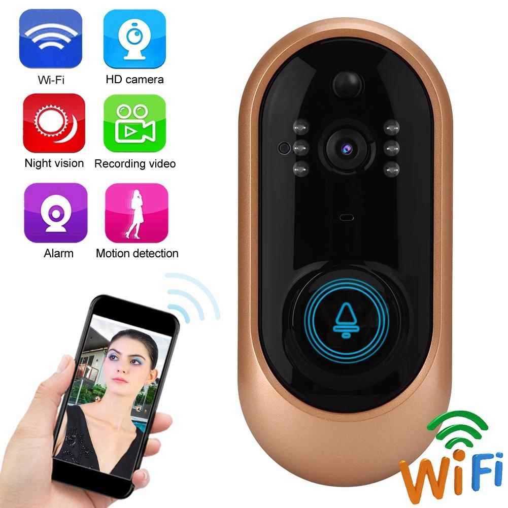 1080P HD Smart Wireless WIFI Video Doorbell Security PIR Camera Doorbell (WIFi   2 Dingdong )