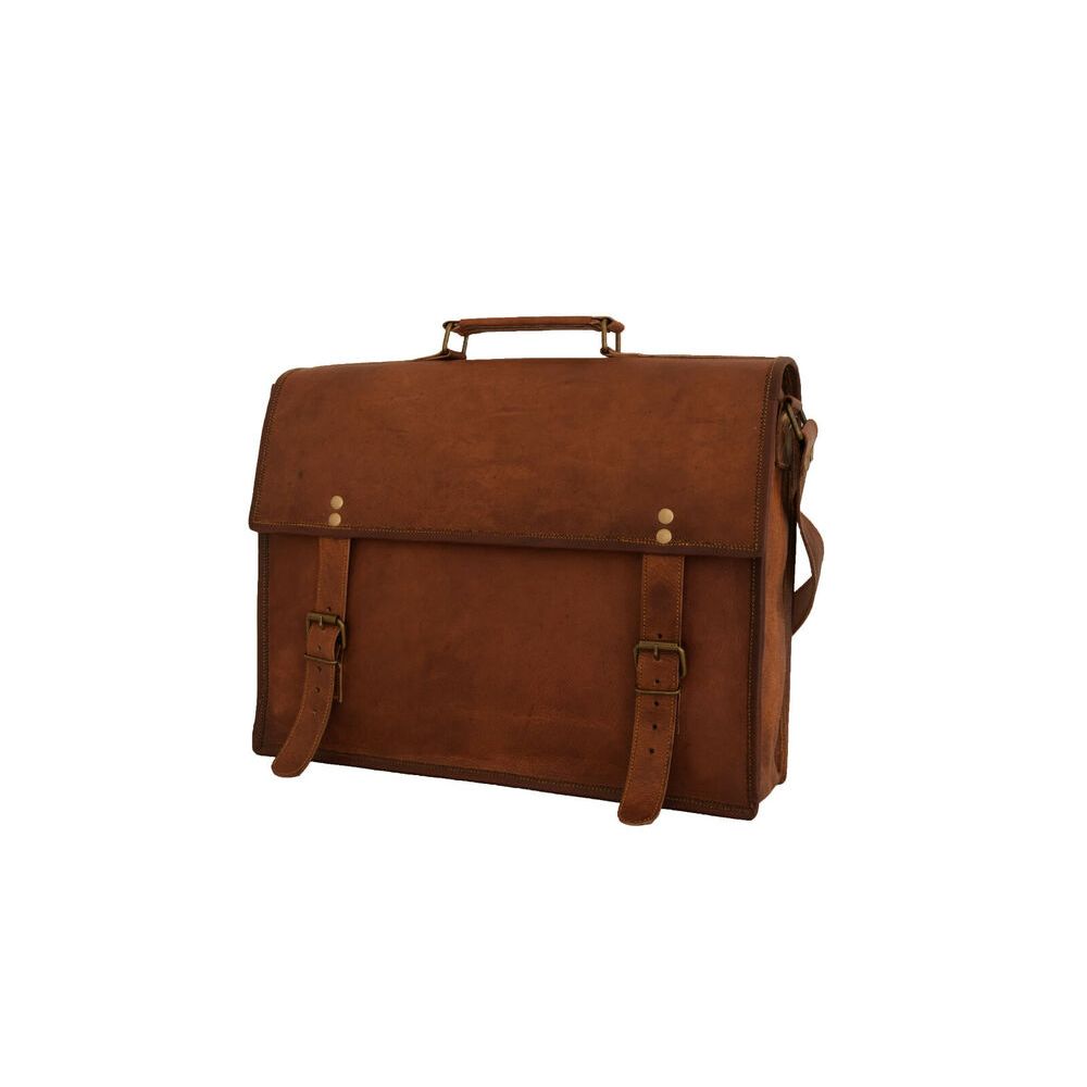 17 v kožené brašně Messenger Bag Aktovka na notebook Kancelářské školní tašky přes rameno