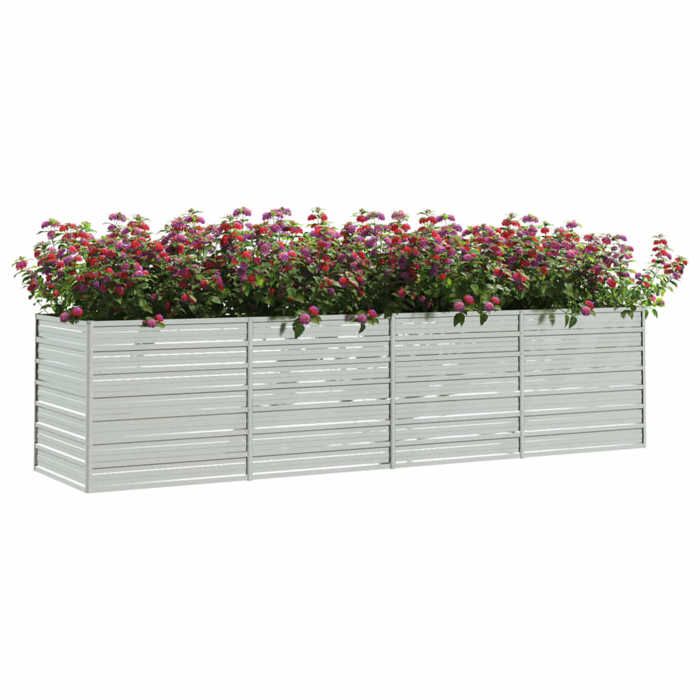 VidaXL Lit Surélevé de Jardin Jardinière Bac à Fleurs Pot de Plantes Lit de Plantation Balcon Extérieur 320x80x77 cm Acier 316890