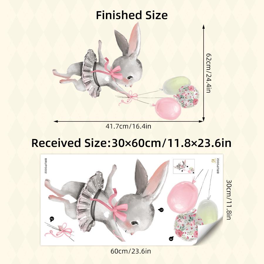 

Cartoon Cute Animals Moon Cat Rabbit Wall Stickers for Kids Room Background Bedroom Decoration Girls Home Decor Living Room 30x60CM