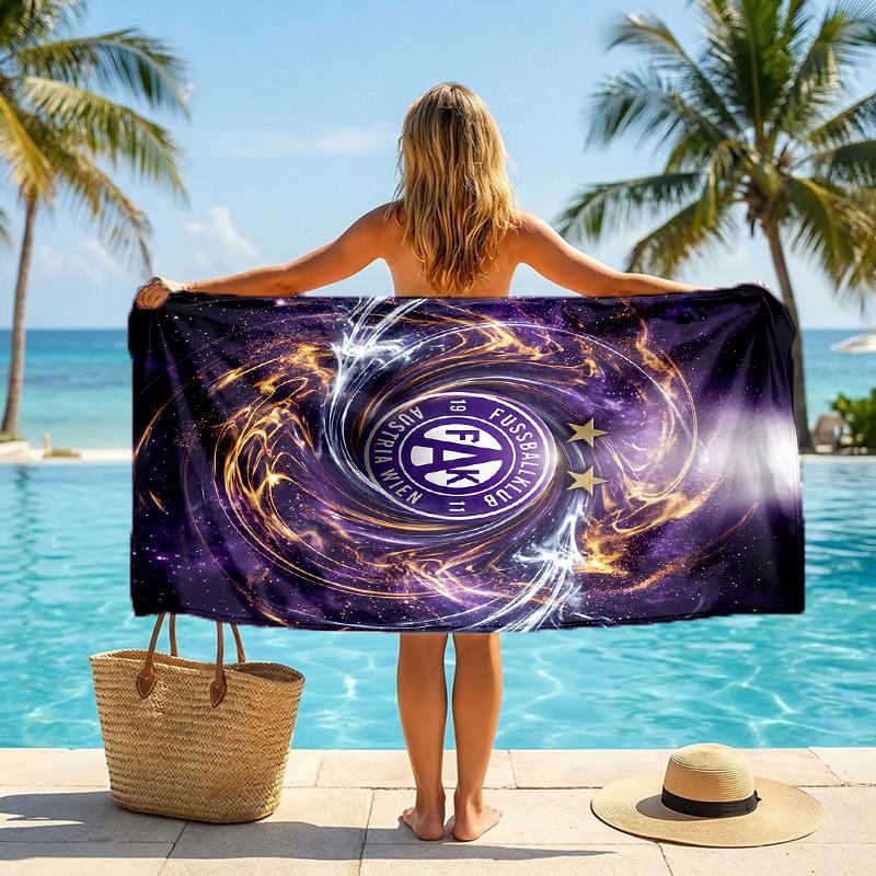 Austria Wien FC stampa Asciugamano da Spiaggia Quick Dry Microfibra Assorbente Portatile da Viaggio Asciugamano da Nuoto