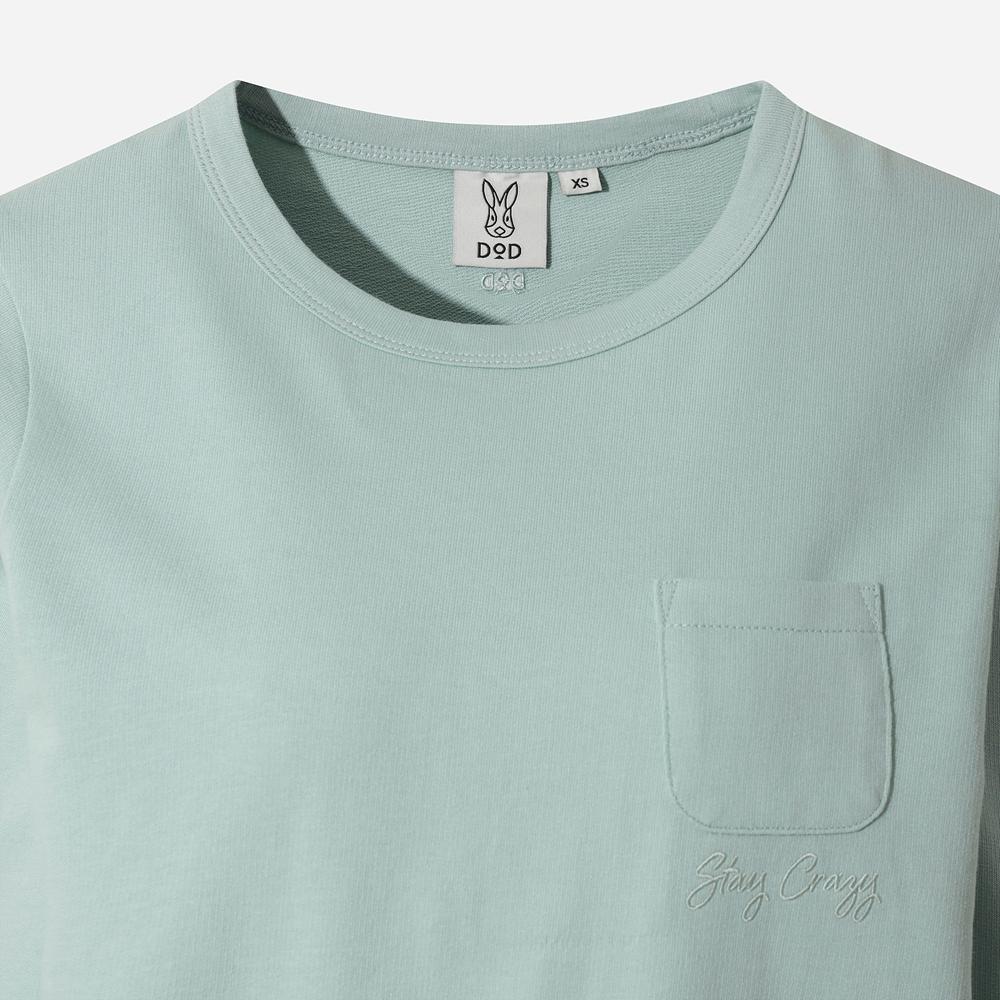 DOD Essential Pocket Long T-Shirt For Women (L.Skyblue)