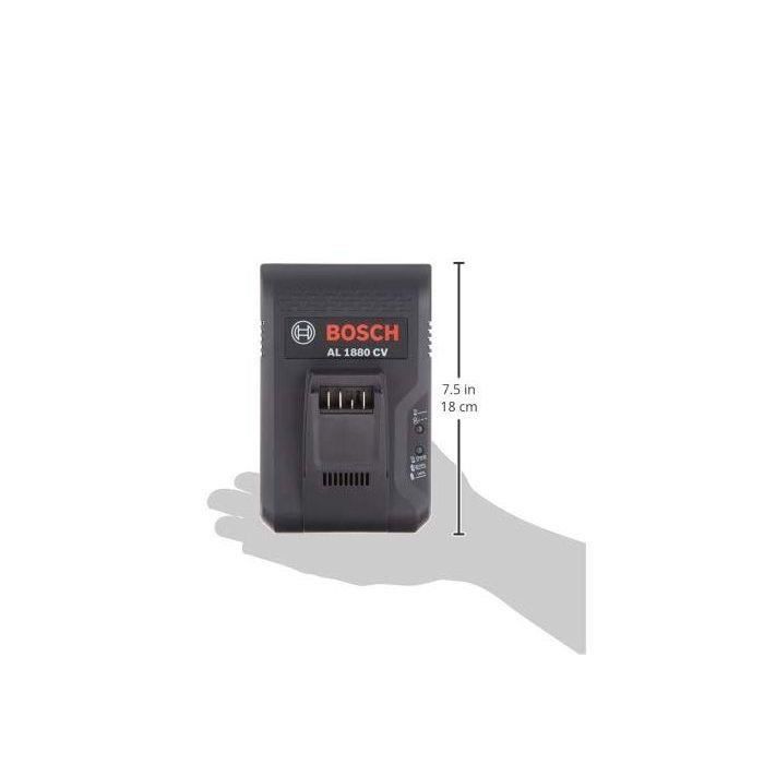 Bosch BHZUC18N Chargeur Rapide pour Batteries interchangeables 18 V Compatible avec aspirateur Bosch Unlimited Noir