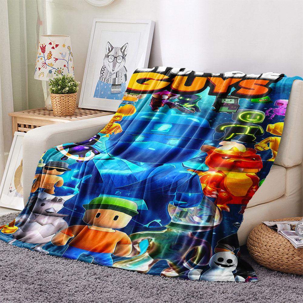1PC Stumble Guys Clash Blanket, High Quality Comfortable for All Seasons, Home Decor, Warmth and Comfort