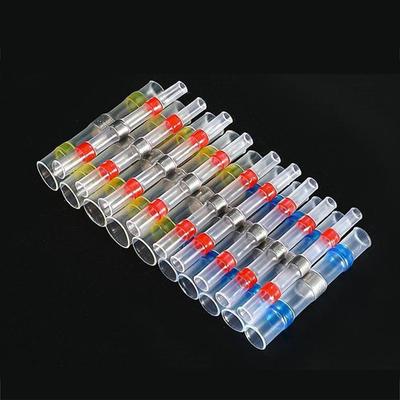 200 Stück Isolierte Schrumpfverbinder Kabelschuhe Set Schrumpfbar Elektrisches Kupferband Löt Sleeve Wasserdichte Klemmentyp