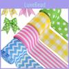 Delightful Assorted Easter Ribbons In Colorful Stripes And Checks Ideal For Creative Spring Decorations