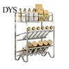 Heavy Duty Stainless Steel Rack Spice Rack, 2/3/4 Tier Condiment Organizer for Metal Seasoning Countertop, Multi-purpose Multi-Layer Bottle