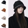 Temperament Winter Fisherman Hat Warmer Anti-cold Bucket Hat Gifts Corduroy Pullover Cap  Autumn