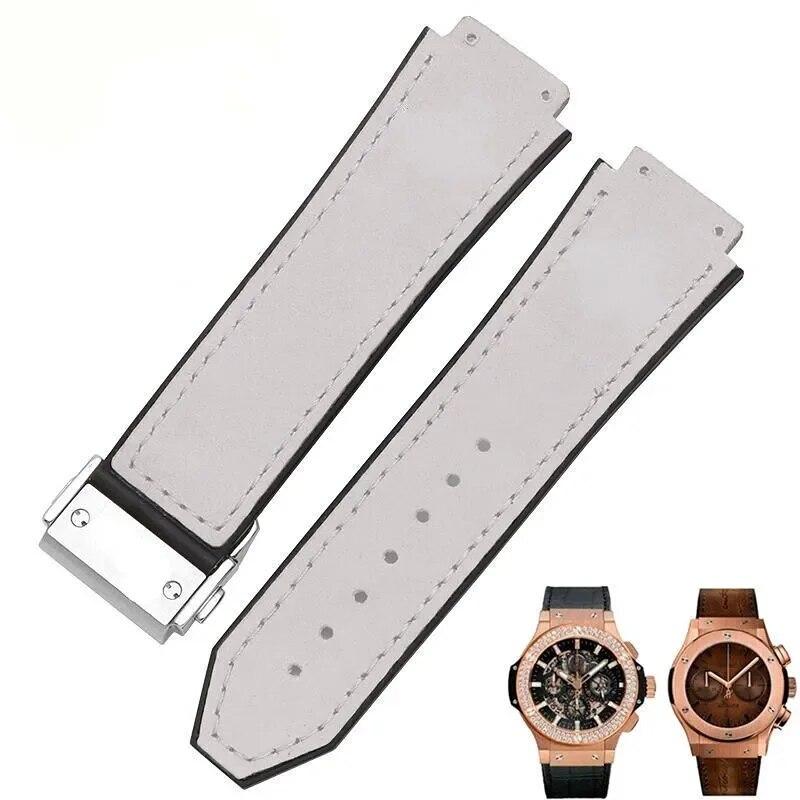 

Ремешок для часов из натуральной кожи для Hublot Yuhong Big Bang, мужской браслет Fusion, 26*19 мм, резиновый ремешок для часов, аксессуары
