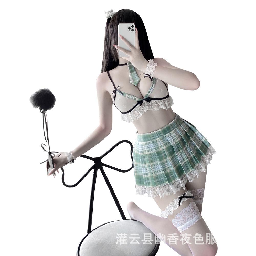 Sexy JK Pure Erotic Lingerie Clothing Campus Uniform Passion Flirting Seduction Suit