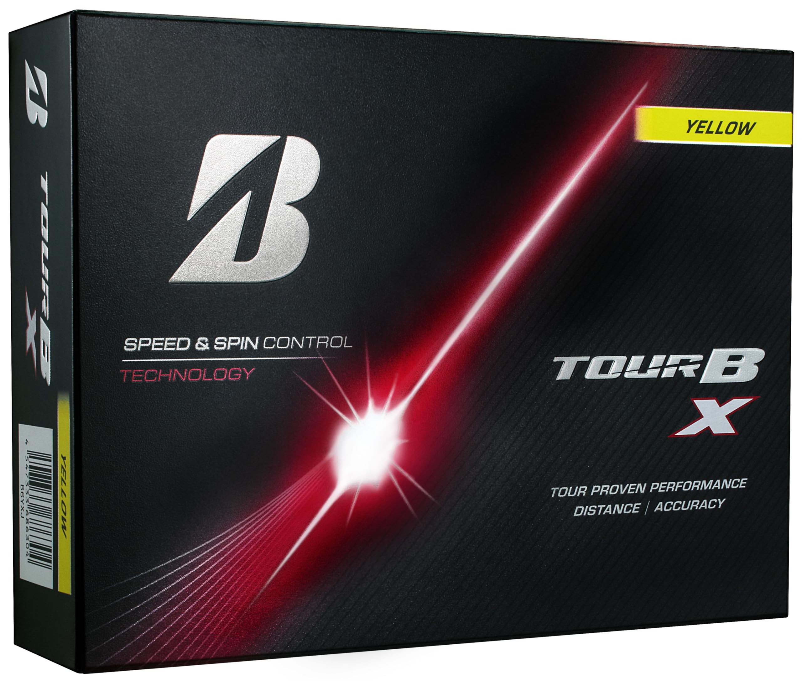 BRIDGESTONE TOUR B X Golf 2026 Pack of B6YXJ Balls, Model, 12, Yellow,
