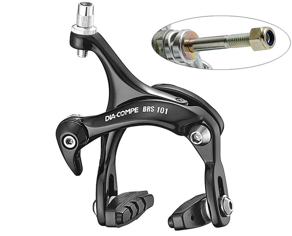 BRS101 Caliper Brake DIA-COMPE (Nut Type) [Black Rear]