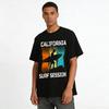 Vintage Surf Print Casual Short Sleeve T-Shirt Pure Cotton T-shirt