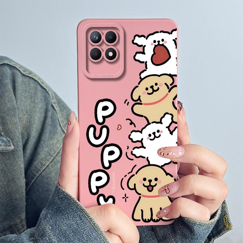 For OPPO Realme 8i 4G Phone Case RMX3151 RMX3286 Soft Silicone Capa for realme Narzo 50 Lovely panda Cartoon Flower Funda Cover