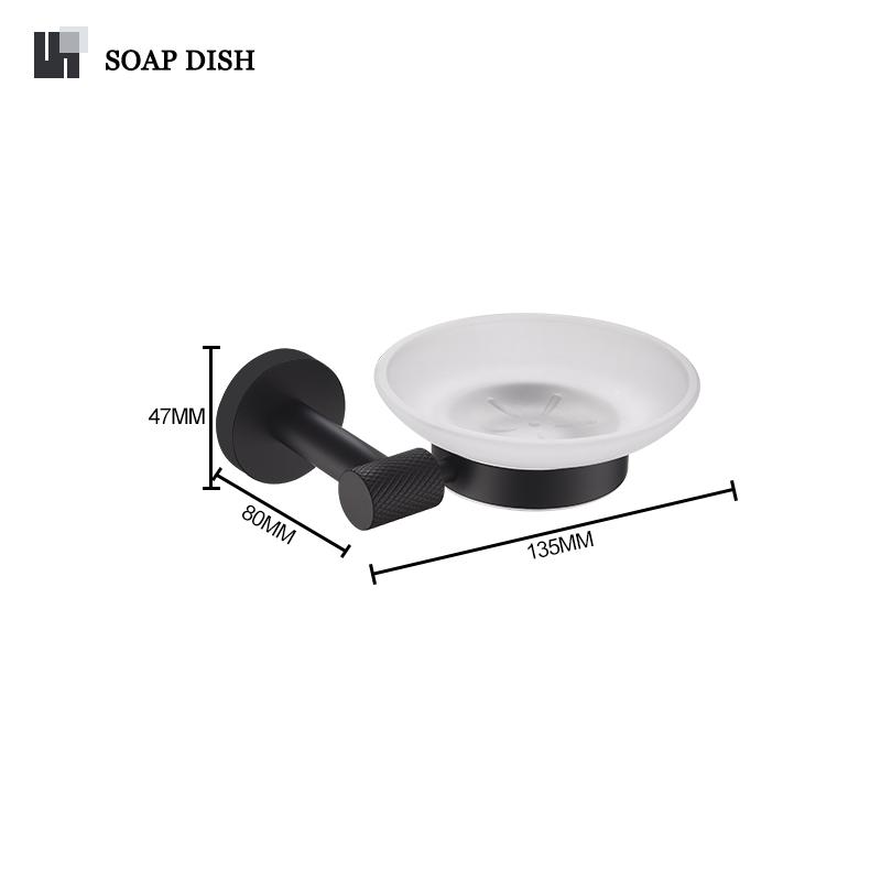 Matte Black Bathroom Accessories Knurled  Towel Bar Bath Robe Hook  Bathroom Hardware Set Shelf for Towels Paper Tissue Hol