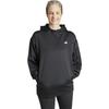 Adidas Aero Lady Game Go Fleece Size & Hoodie, DLF02, Women's, Black/White (IM2686), J/M