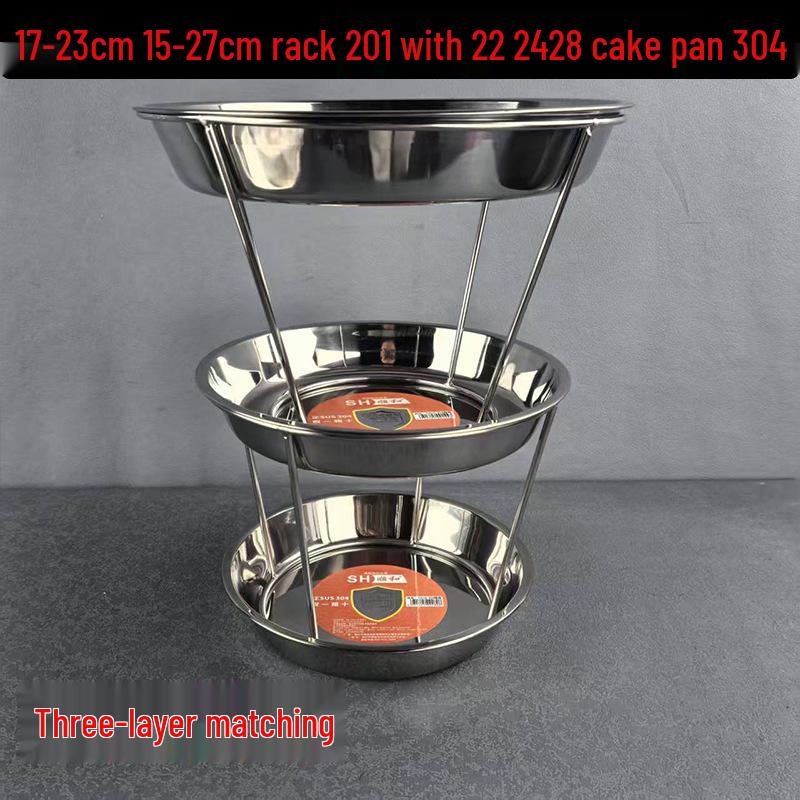 Stainless Steel Double Layer Seafood & Dessert Platter Stand